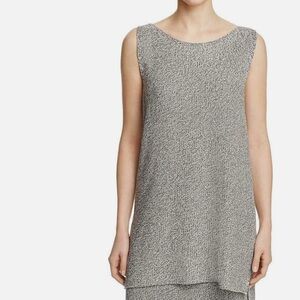 Eileen Fisher Black and White Knit Tunic, Petite Medium